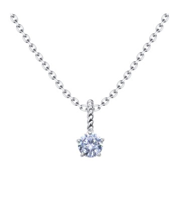 April Birthstone Silver Necklace SPE-5702